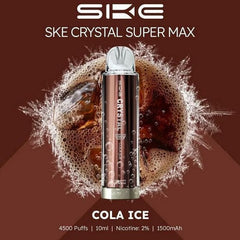 cola ice ske crystal super max 4500 puffs disposable vape