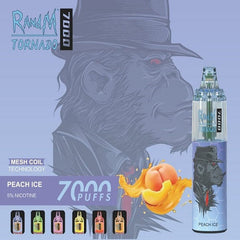 peach ice r and m tornado 7000 disposable Vape