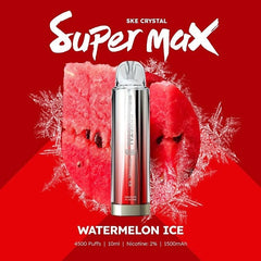 watermelon ice ske crystal super max 4500 puffs disposable vape