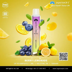 berry lemonade hayati pro mini 600 puffs disposable vape