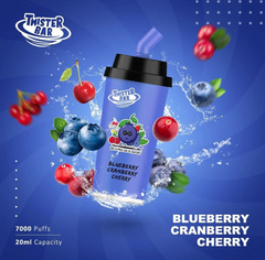 blueberry cranberry cherry twister bar 7000 puffs disposable vape