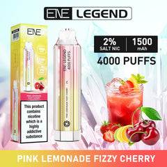 pink lemonade fizzy cherry elux ene legend 4000 disposable vape puffs