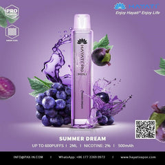 summer dream hayati pro mini 600 puffs disposable vape